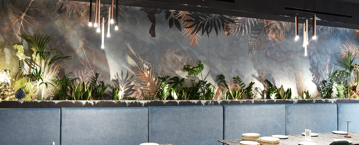 Progetto WallyArt di carta da parati per interior design